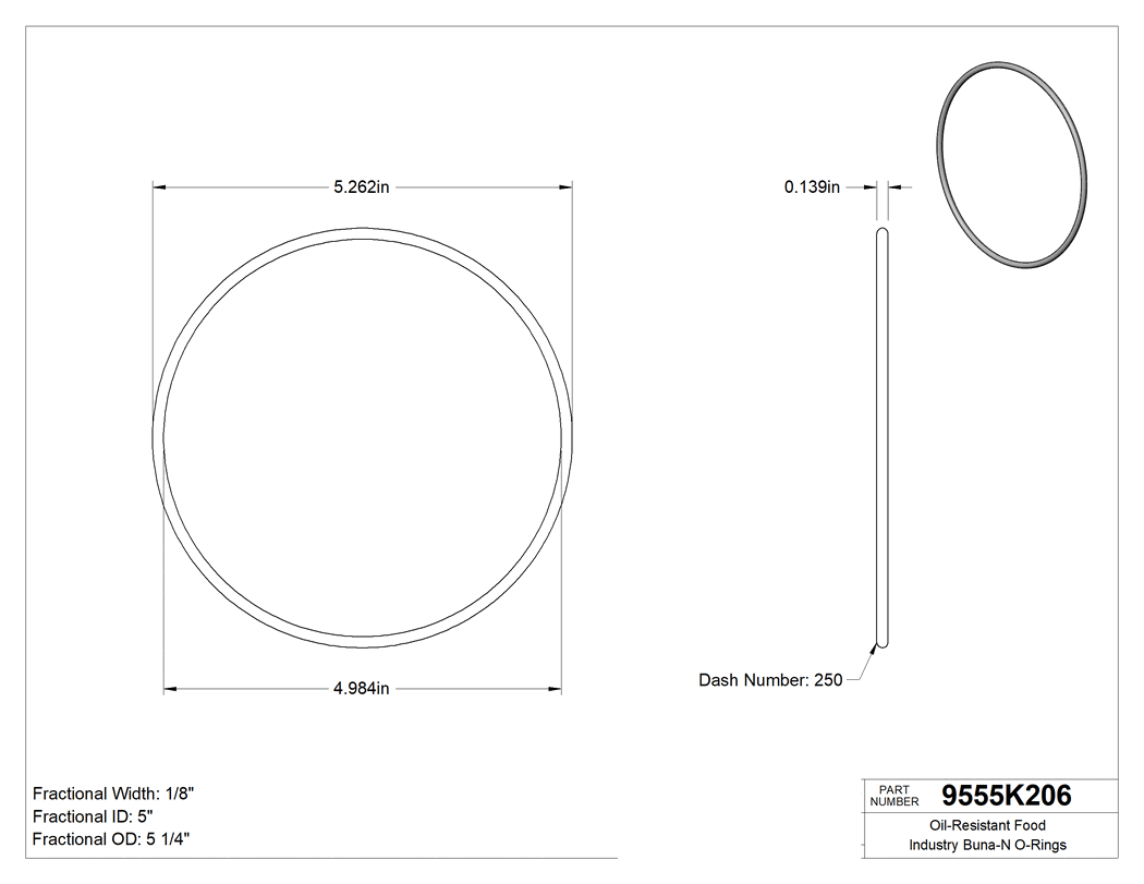Technical drawing - 9555K206